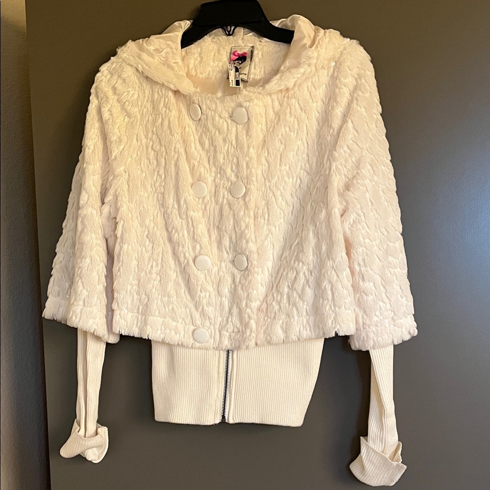 Cream Hooded Jacket